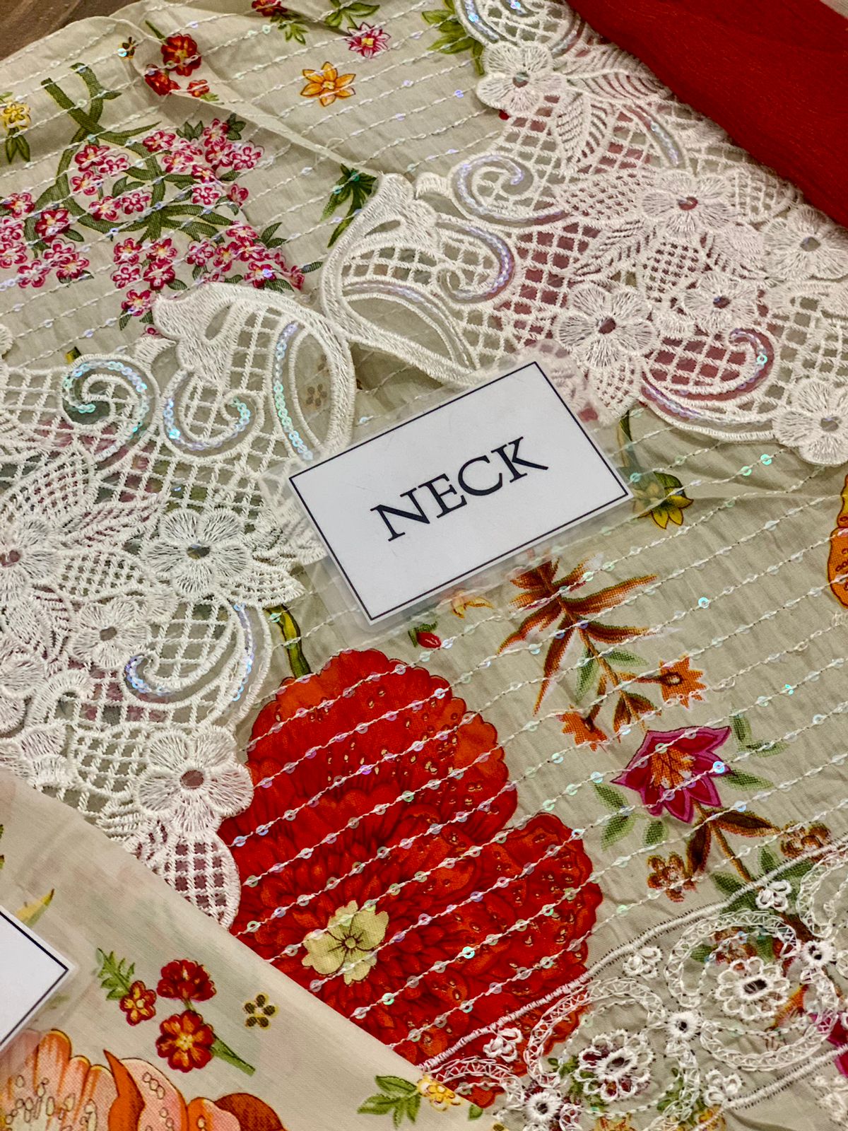 Maria B MPT-2607-A | skin front emb - Lawn Collection