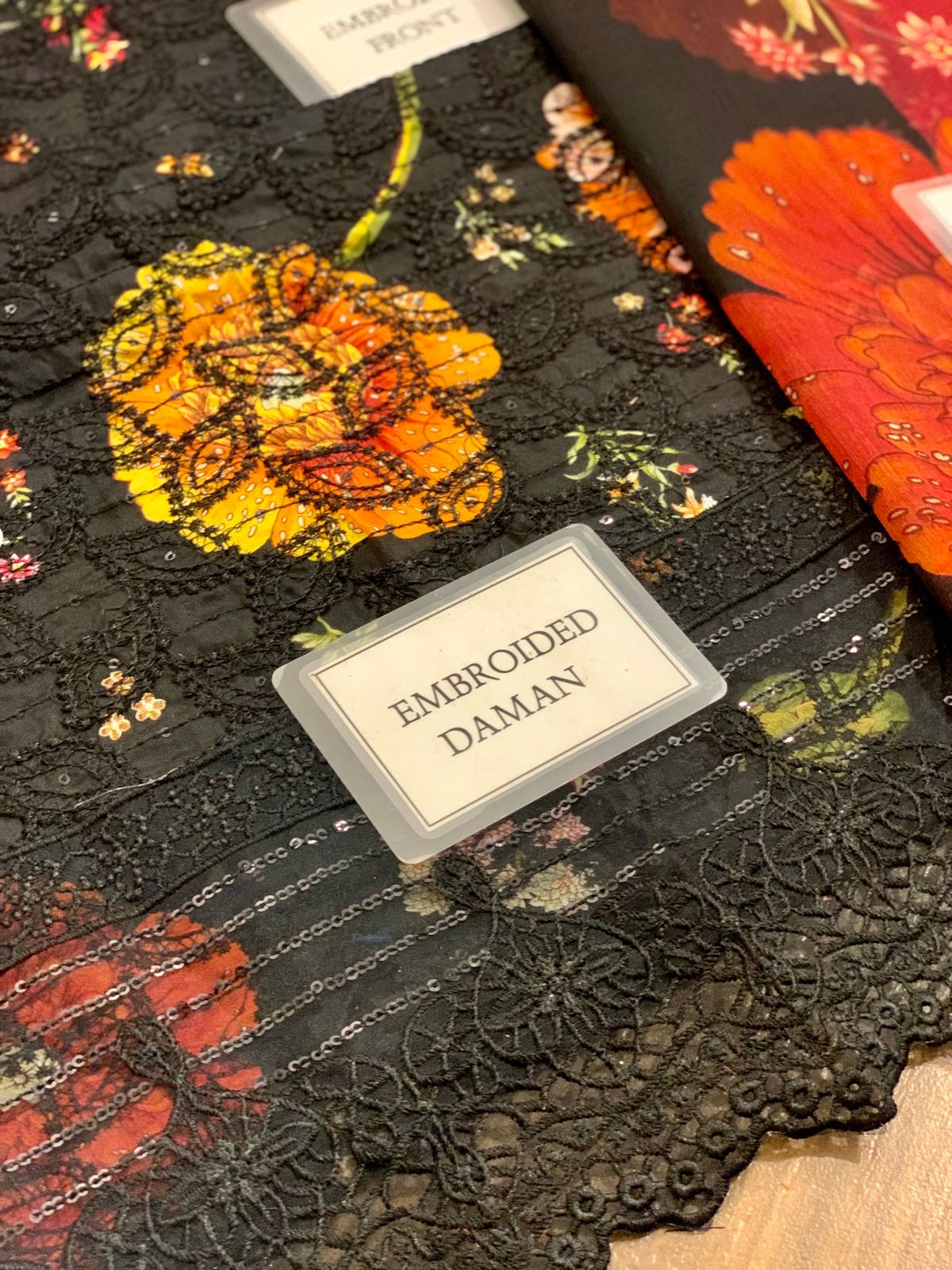 Maria B MPT-2607-B | Black - Lawn Collection