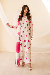 Iznik UE-443 | Skin-Red - Printed Chikankari Lawn Collection