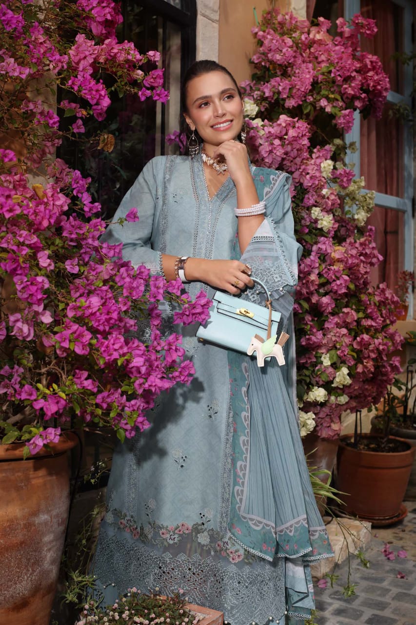 Noor By Sadia Asad | Sky Blue - Printed Lawn Collection