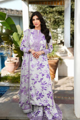 Aneela's | White & Purple - Lawn Collection
