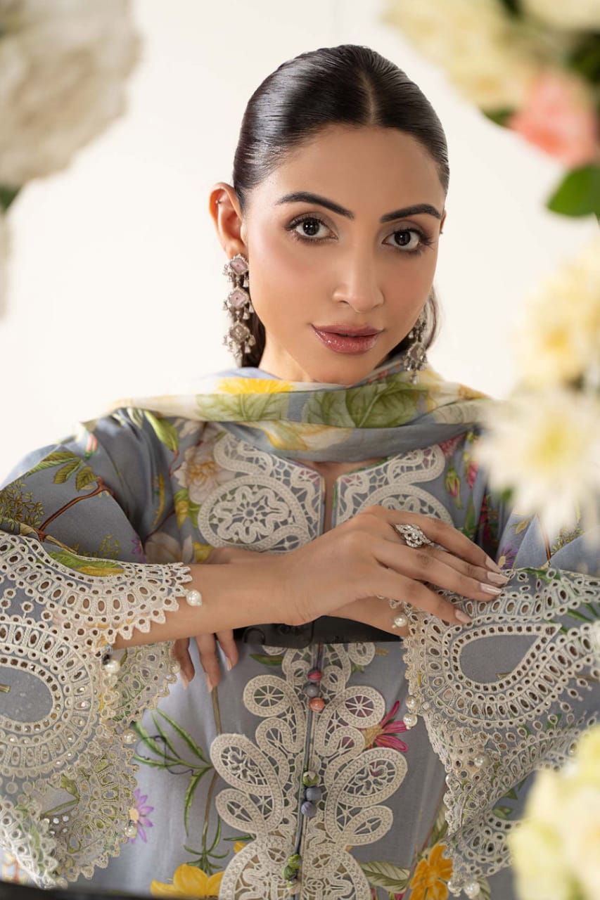 Maria B MPS-2604-A | Grey - Printed Lawn Collection