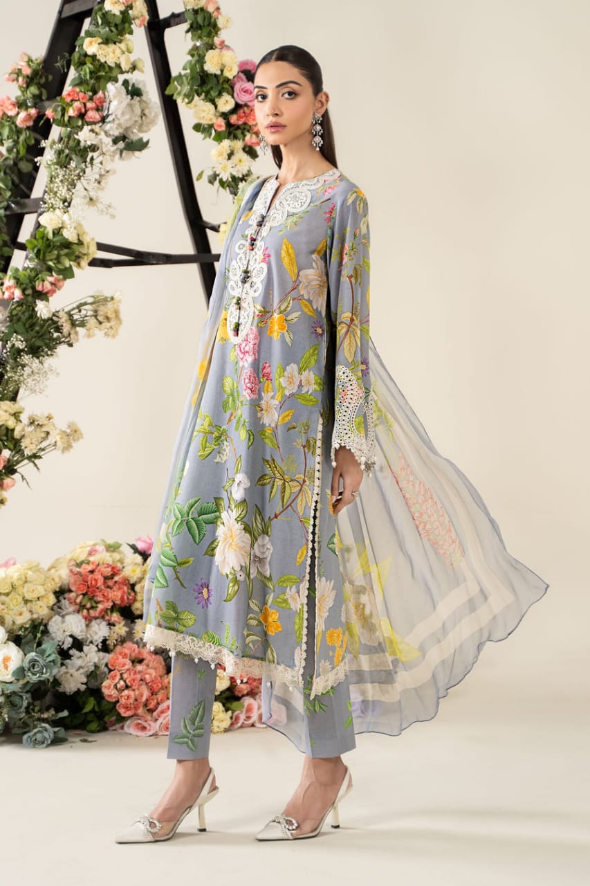 Maria B MPS-2604-A | Grey - Printed Lawn Collection