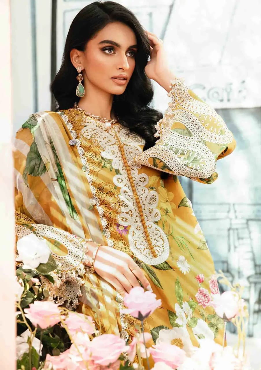 Maria B MPS-2604-B | Mustard - Printed Lawn Collection