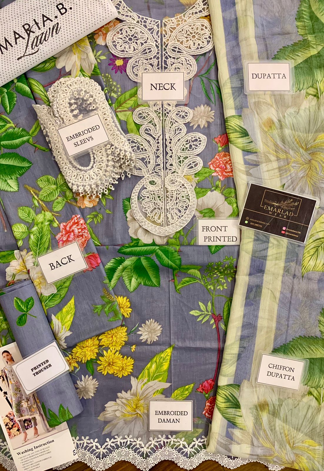 Maria B MPS-2604-A | Grey - Printed Lawn Collection