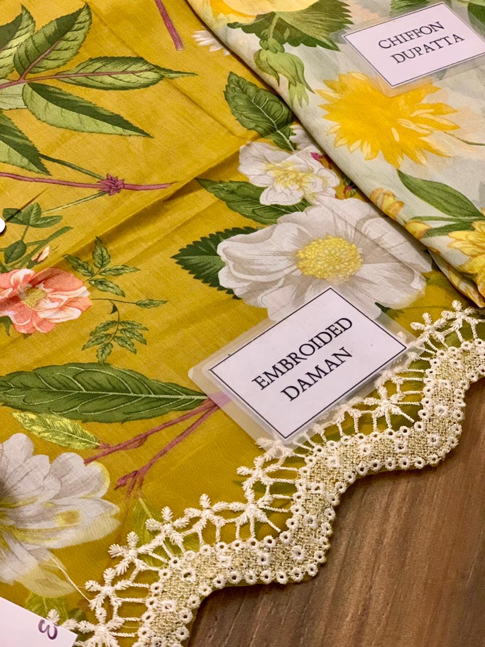 Maria B MPS-2604-B | Mustard - Printed Lawn Collection