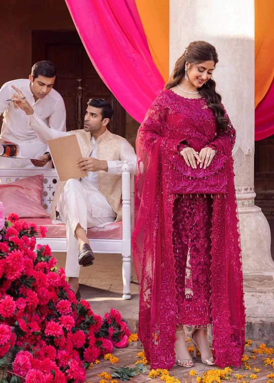 Kanwal Malik | Shocking Pink - Net Collection