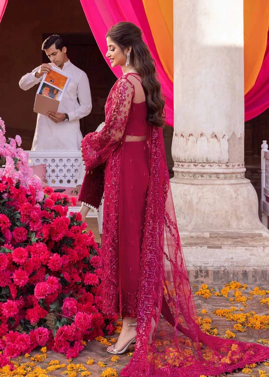 Kanwal Malik | Shocking Pink - Net Collection