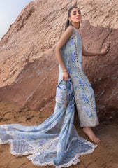 Crimson | Sky Blue - Luxury Lawn Collection
