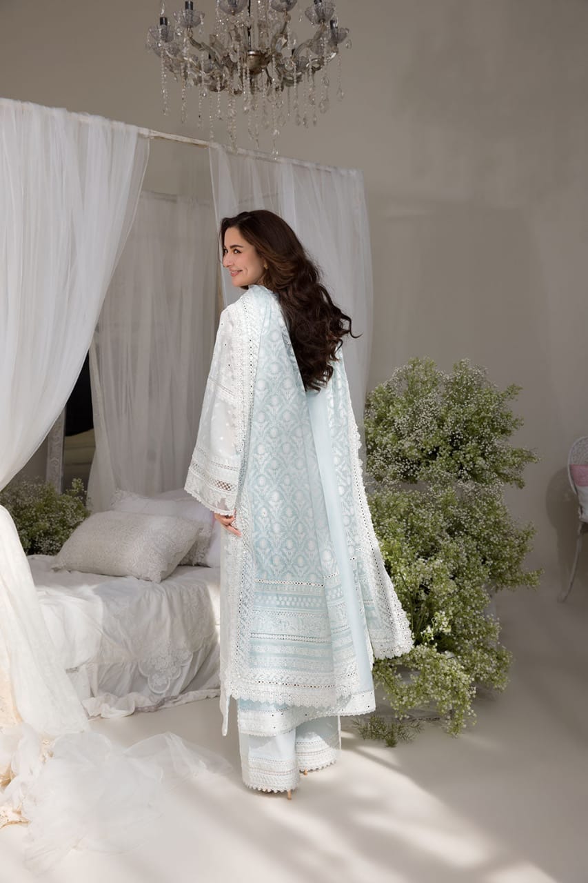 Sobia Nazir | Sky Blue - Cotton With 9mm Embroidered Collection