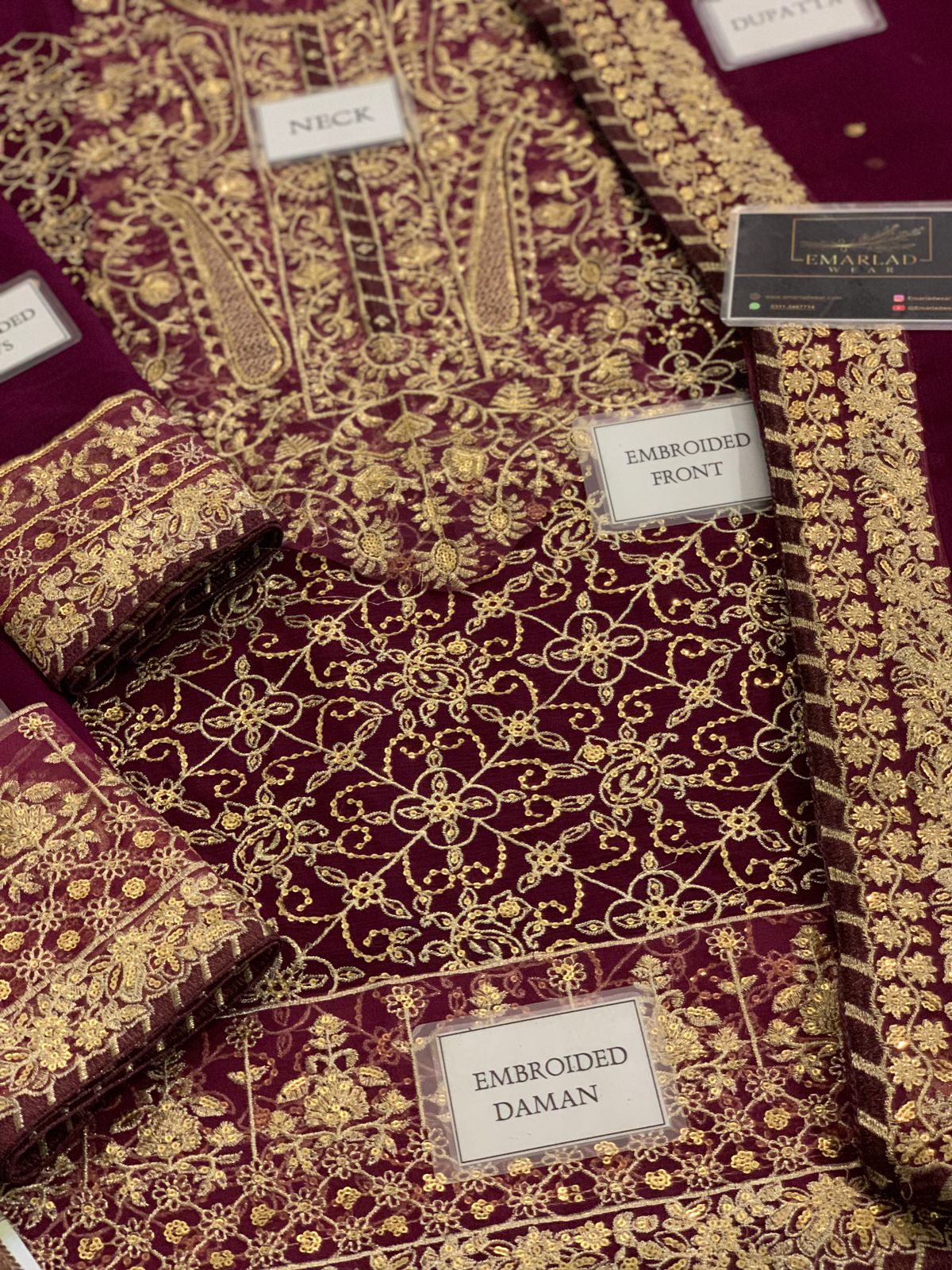 Asim Jofa | Maroon - Chiffon Collection
