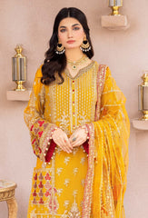 Adan Libas | Yellow - Fancy Organza Embroidered Collection