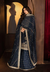Asim Jofa | Navy Blue - Chiffon Embroidered Collection