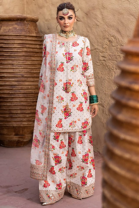 Charizma | White - Digital Printed Silk Collection