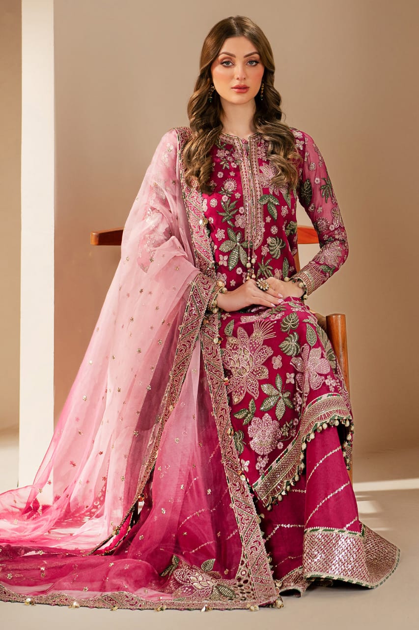 Jazmin | Shocking Pink - Semipure Chiffon Collection