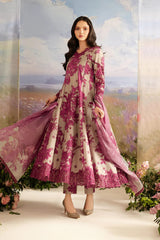 Iznik | Skin Maroon - Lawn Printed With Chikankari Collection