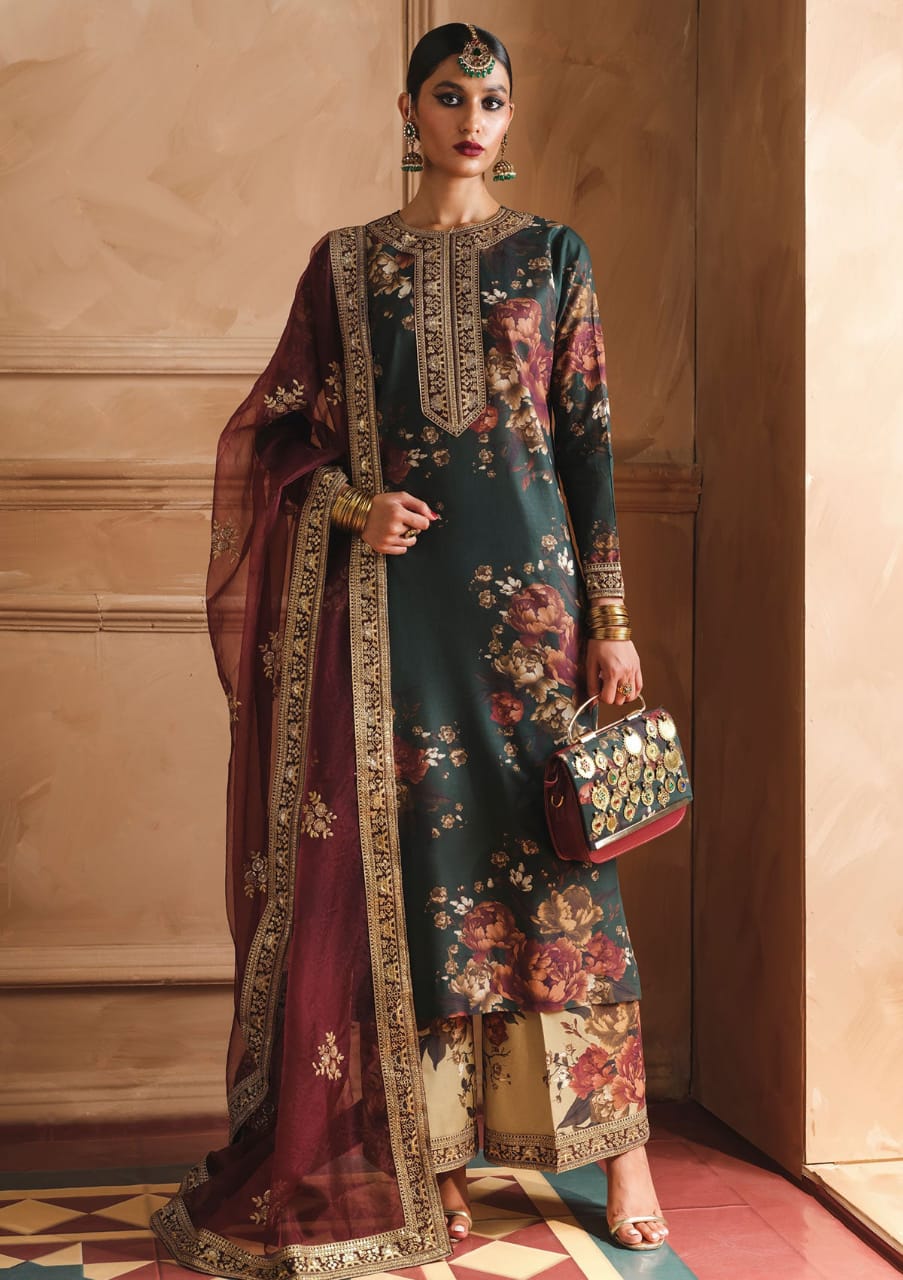Hum Joli | Dark Teal - Lawn Collection
