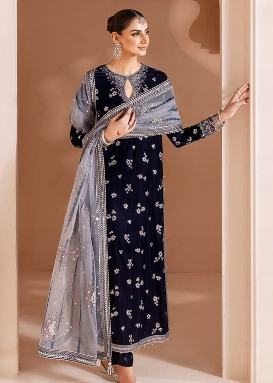 Jazmin | Navy Blue - Velvet Collection