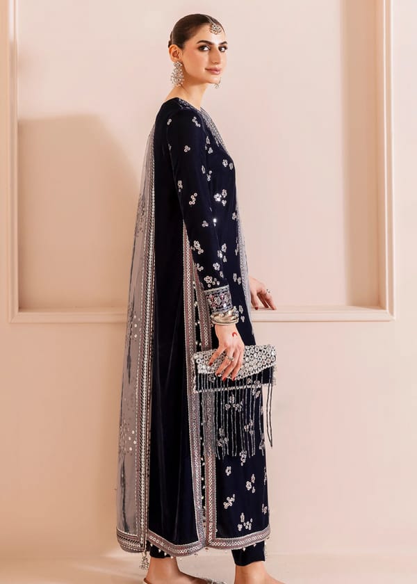 Jazmin | Navy Blue - Velvet Collection