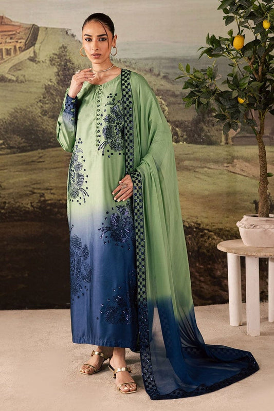 Nureh | Green & Blue - Shamoz Silk Collection