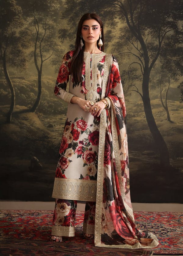 Hum Joli | Skin Red Flower - 3 Piece Lawn Collection