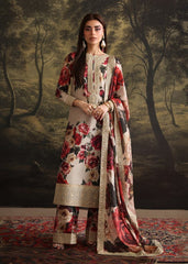 Hum Joli | Skin Red Flower - 3 Piece Lawn Collection