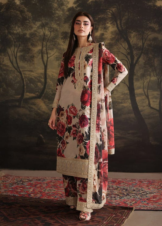 Hum Joli | Skin Red Flower - 3 Piece Lawn Collection