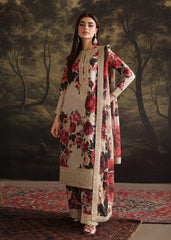 Hum Joli | Skin Red Flower - 3 Piece Lawn Collection