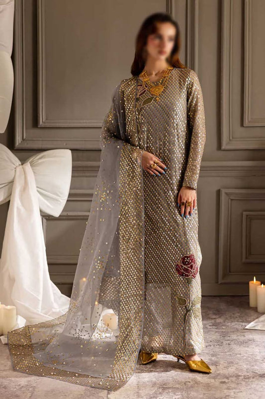 Nureh  | Silver Sequin - Fancy Chiffon Collection