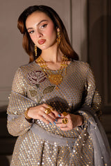 Nureh  | Silver Sequin - Fancy Chiffon Collection