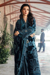 Maria B DL-1203 | Teal - Velvet Palachi Collection