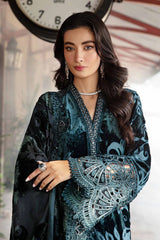 Maria B DL-1203 | Teal - Velvet Palachi Collection