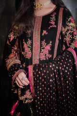 Aneela's Collection | Black - Embroidered Velvet Collection