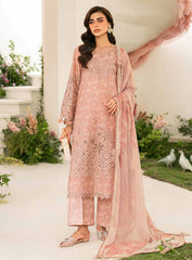 Iznik | Peach - Lawn Printed Chikankari Embroidered Collection