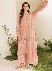 Iznik | Peach - Lawn Printed Chikankari Embroidered Collection