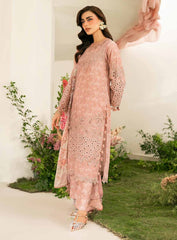 Iznik | Peach - Lawn Printed Chikankari Embroidered Collection
