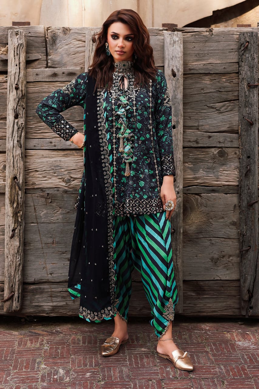 Charizma | Black & Green - Shamoz Silk Collection