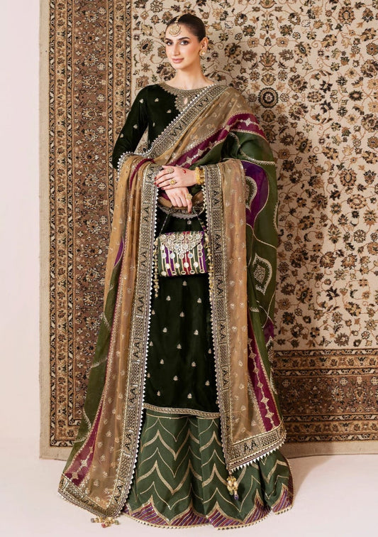 Jazmine | Green - Chandni Velvet Collection