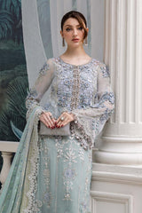Maria B MPC-25-108 | Aqua - Chiffon Collection