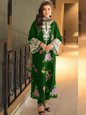 Aneela’s Collection | Dark Green - Lawn Collection