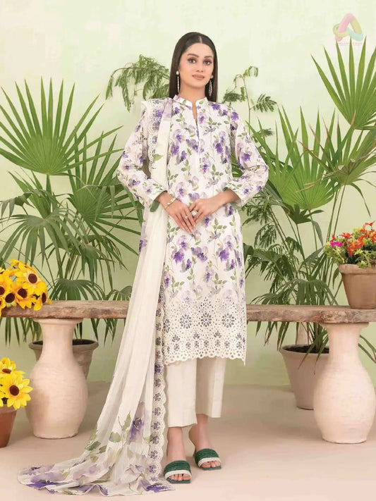 Erva by Tawakkal D-1714 | Off White - Lawn Collection