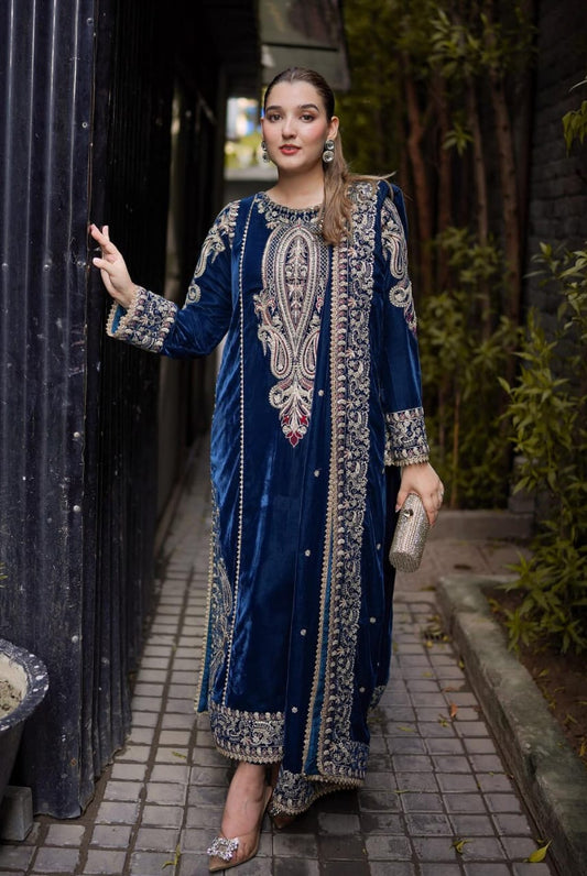 Aneelas Collection | Dark Blue - Velvet Collection