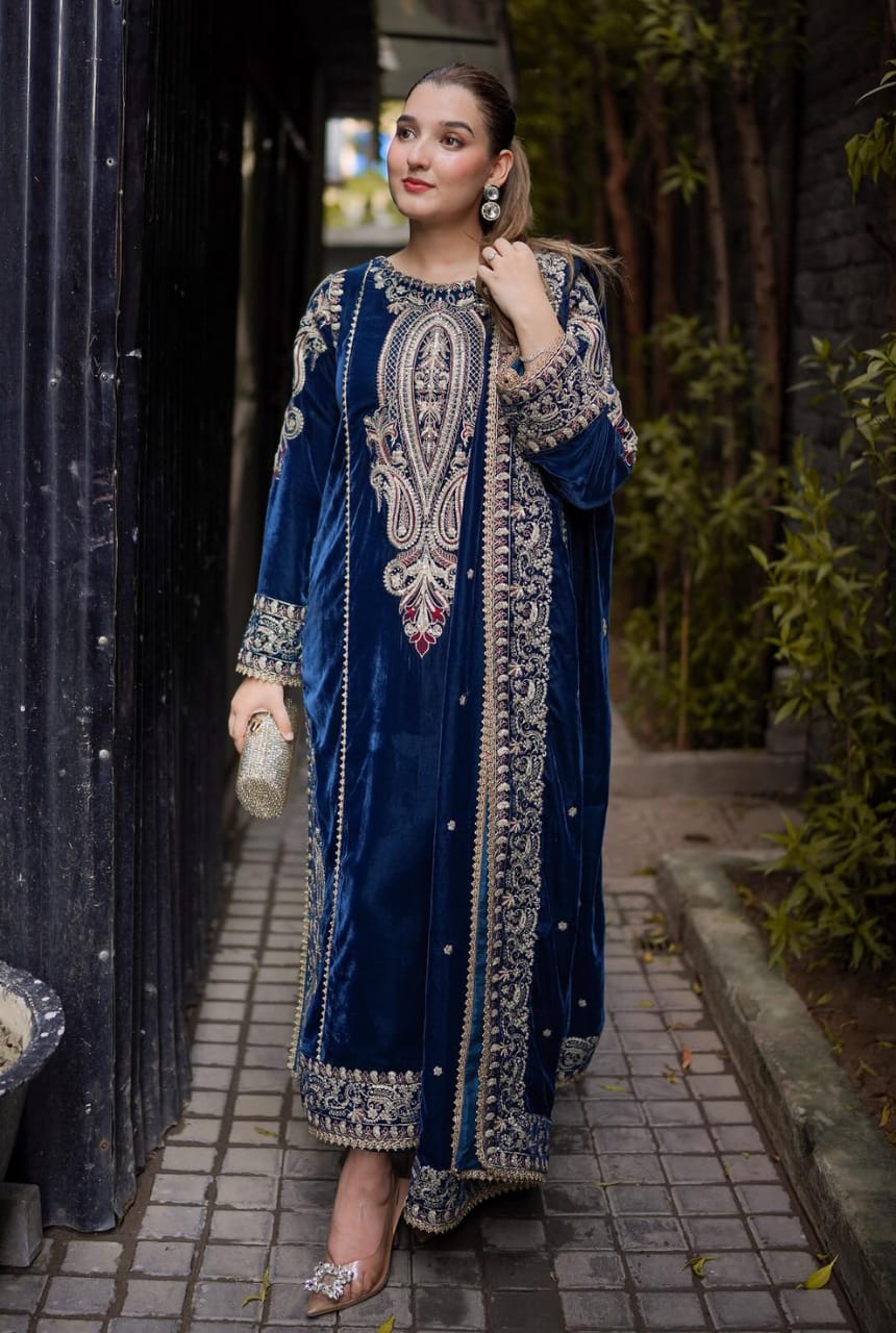 Aneelas Collection | Dark Blue - Velvet Collection