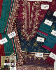 Nureh Printed Lawn Suit with Chiffon Embroidered Dupatta (NP-700)