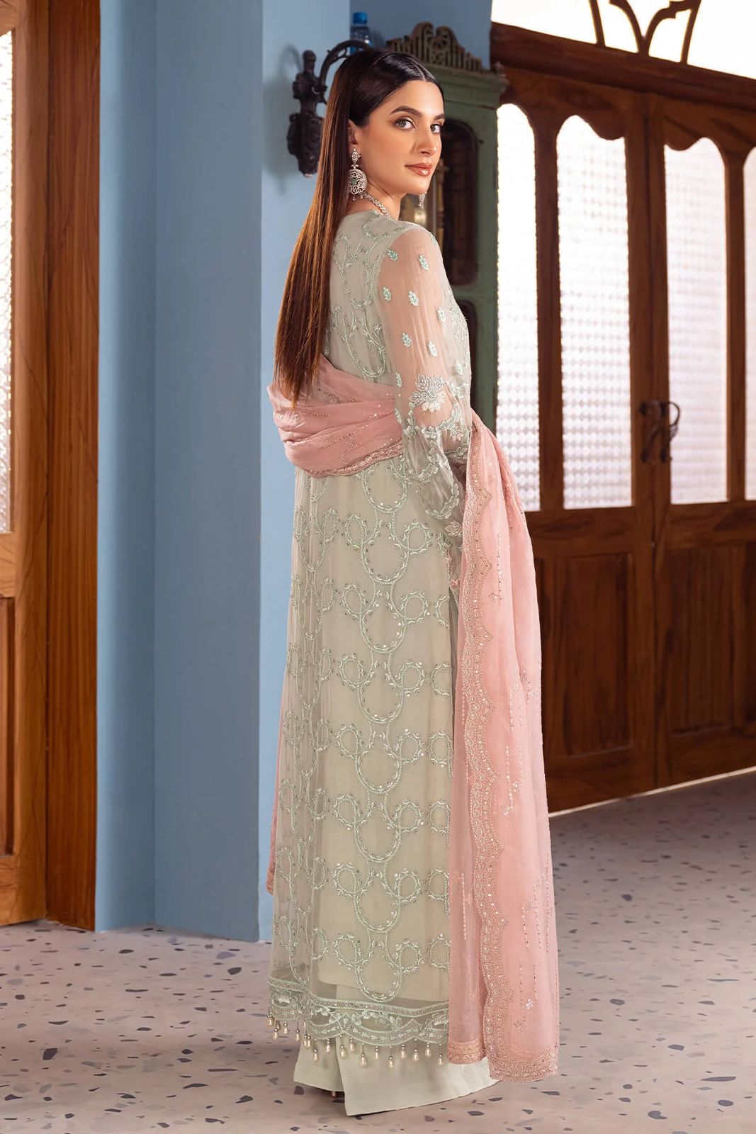 Flossie Green Sami Pure Chiffon Dress New Arrival
