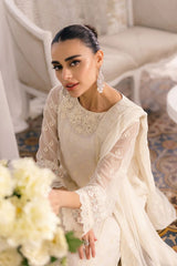 Azure Cream Formal Collection Chiffon Dress 3pc
