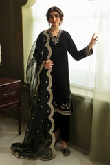 Baroque Black Formal Collection Velvet 3PC
