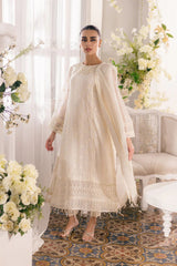 Azure Cream Formal Collection Chiffon Dress 3pc