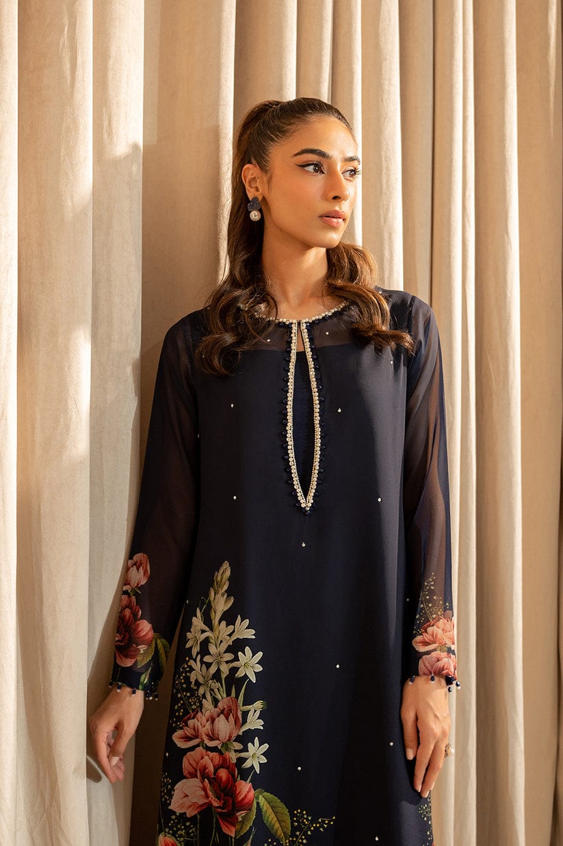 Lulusar Black old Digital Silk Party Wear Collection