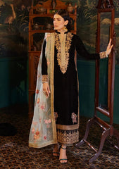 Zainab Chottani Embroidery Velvet Black Formal Collection